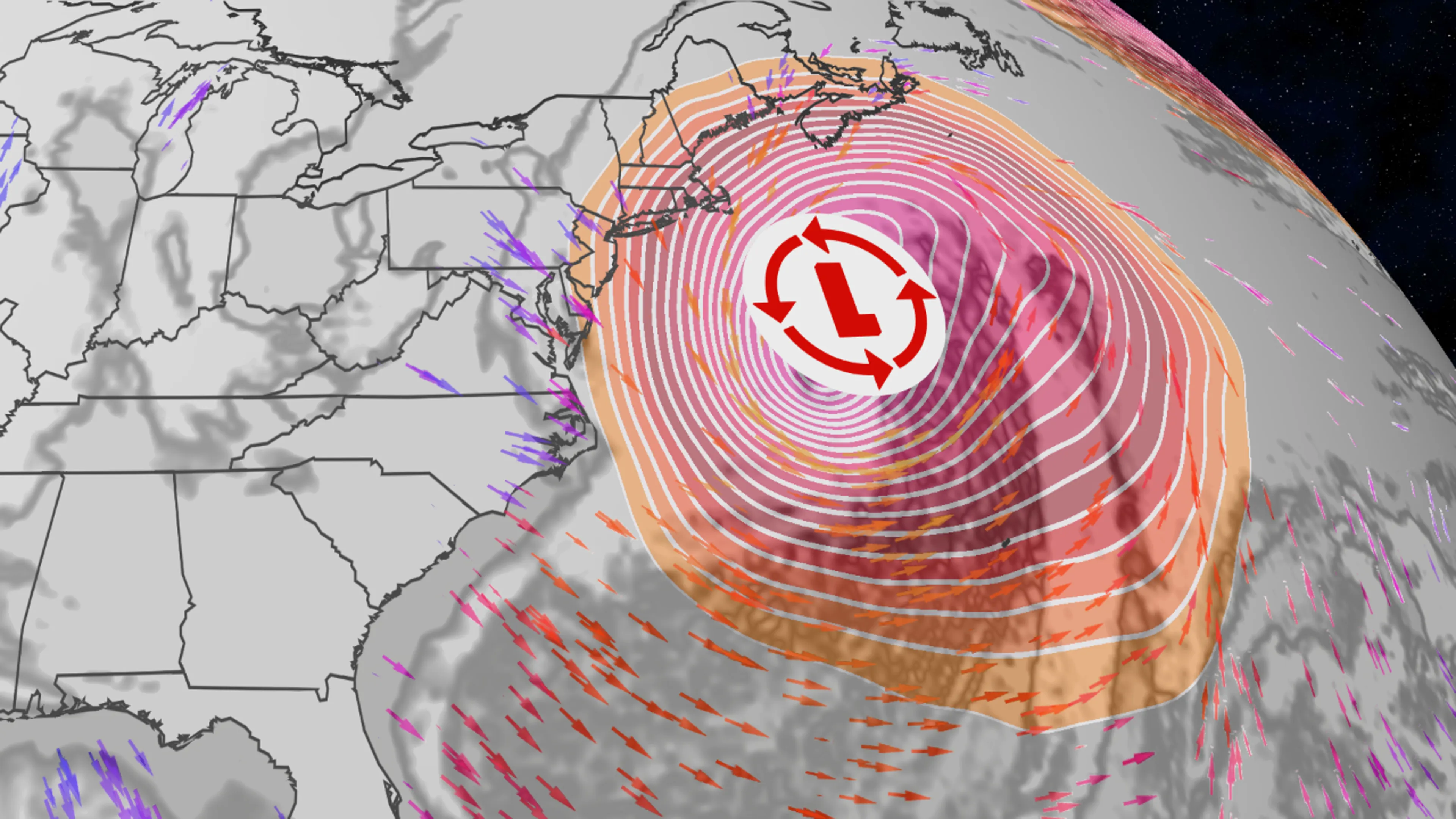 East Coast storm noreaster bomb cyclone forecast
