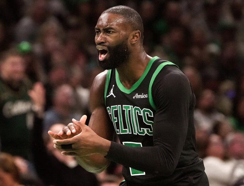 Jaylen Brown entered Monday night’s game against the Pistons averaging 29.7 points, 6.7 rebounds, and 4.8 assists per game.