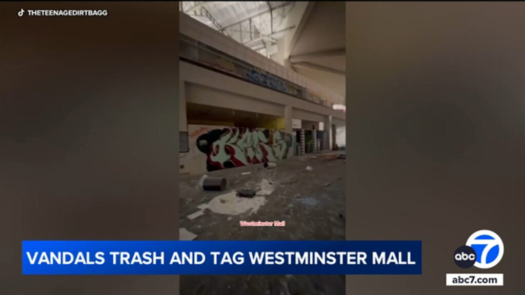 Shuttered Westminster Mall targeted by vandals