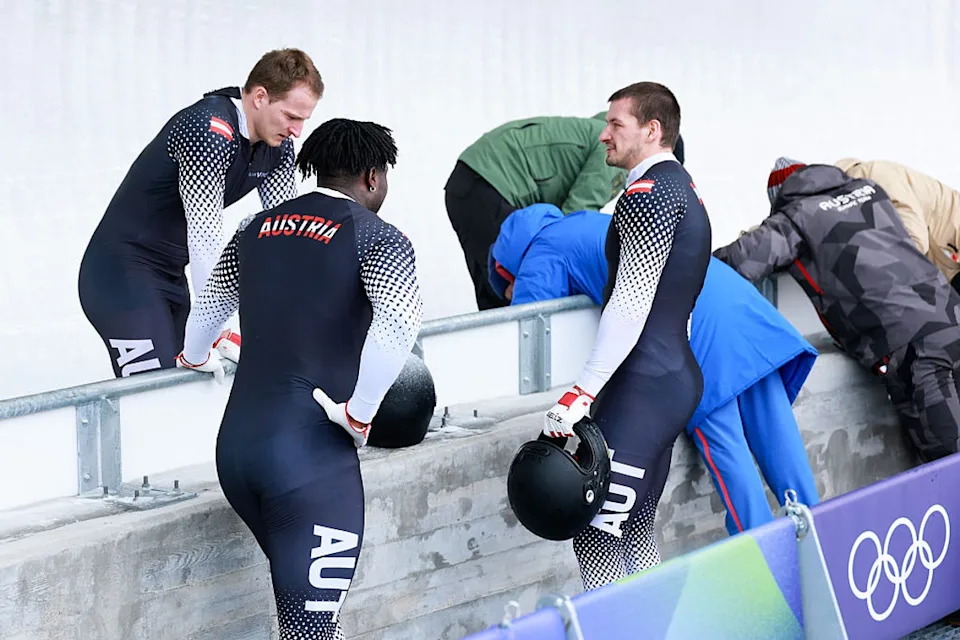 Mandlbauer’s three teammates managed to escape the sled (Getty Images)