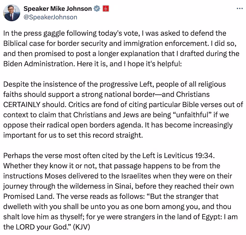 Mike Johnson on X