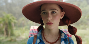 One Piece. Sophia Anne Caruso as Miss Goldenweek in season 2 of One Piece. Cr. Courtesy Of Netflix © 2026