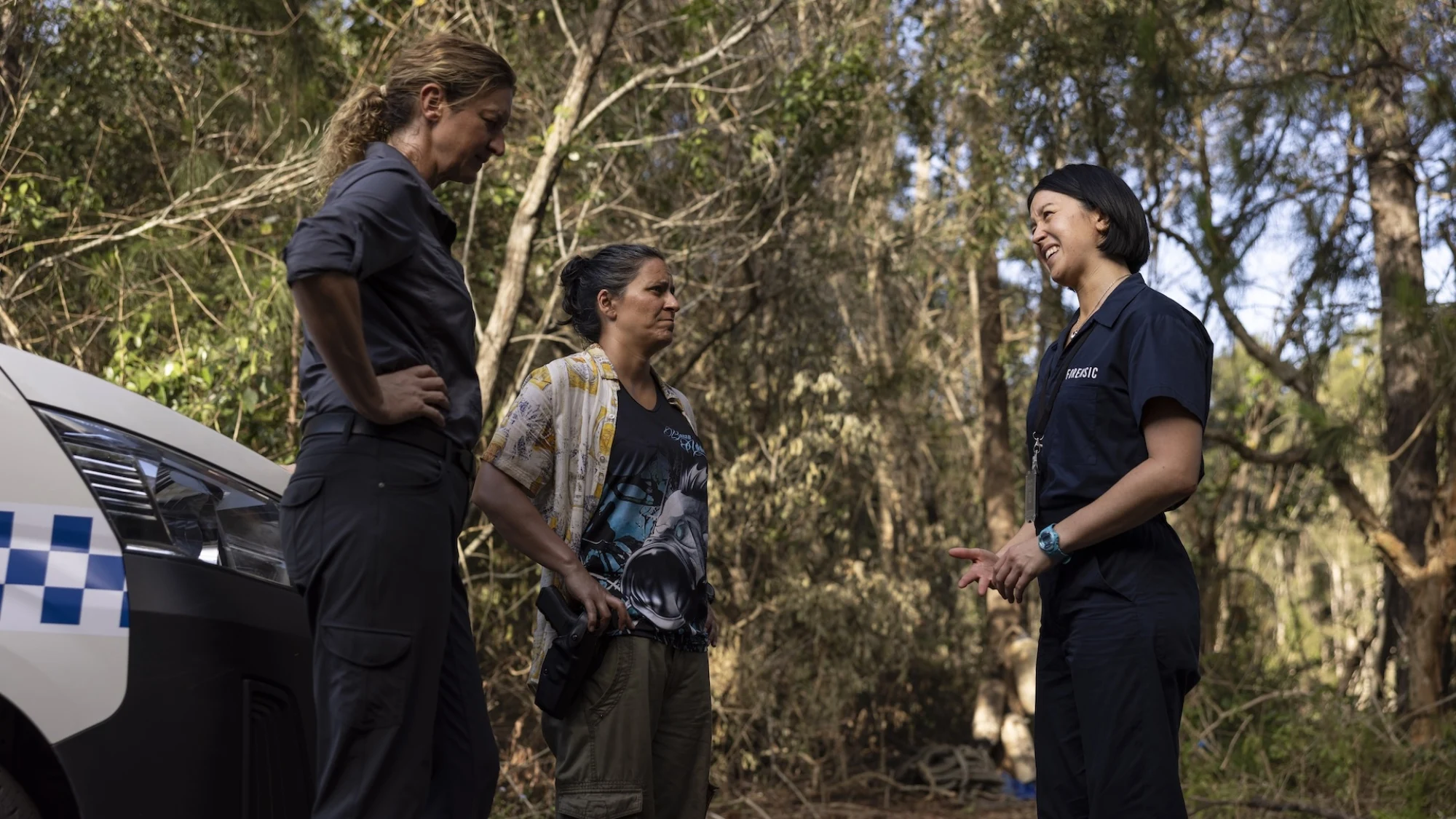Kate Box, Madeleine Sami, and Nina Oyama in