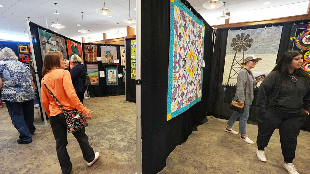 See photo of the Garden Quilt Show at Reiman Gardens in Ames