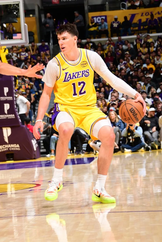 LaRavia is one of 19 players on pace to play all 82 regular-season games this season. NBAE via Getty Images