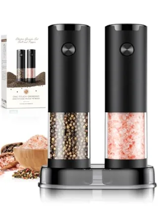 Ioion Electric Salt and Pepper Grinder Set 