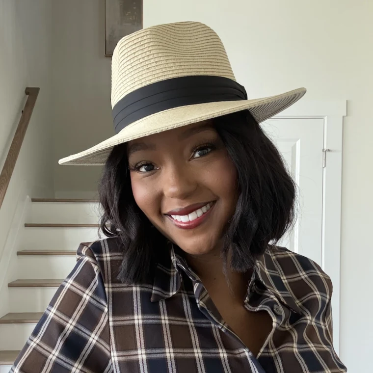 Shop TODAY contributor Makho Ndlovu rocks the Furtalk Wide Brim Panama Hat.