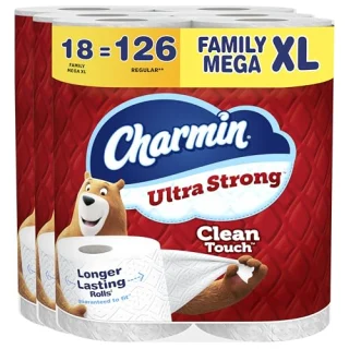Charmin Ultra Strong Clean Touch Toilet Paper (18 Family Mega XL Rolls)