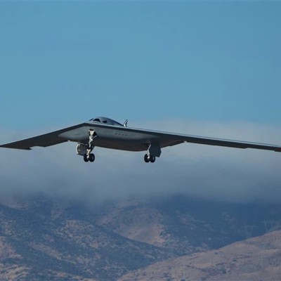 B-21 spotted in aerial-refueling test flights