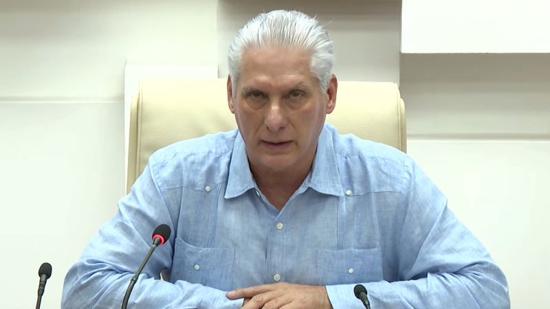 Cuban president says talks held with the United States amid intense pressure from Trump