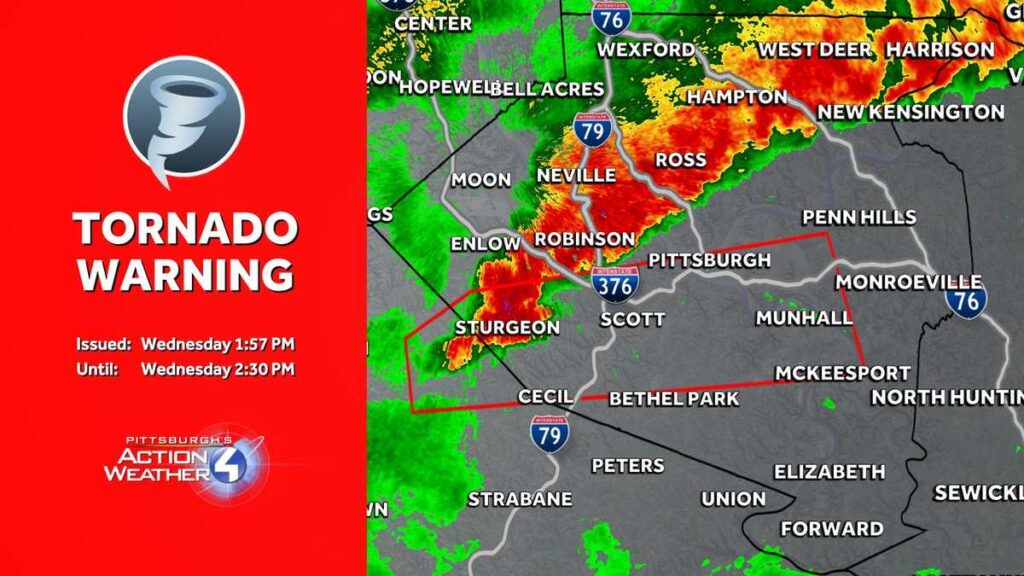 Pennsylvania tornado warning canceled Wednesday, March 11