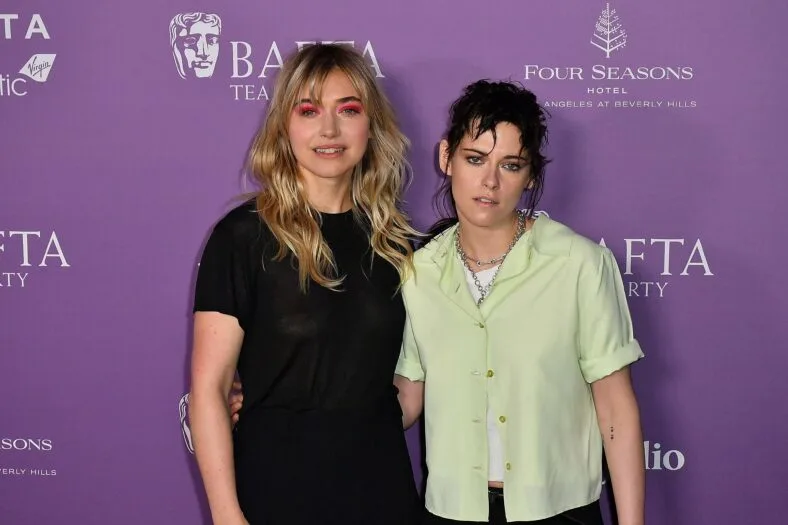 Dylan Meyer and Kristen Stewart at 2026 BAFTA Tea Party - Arrivals