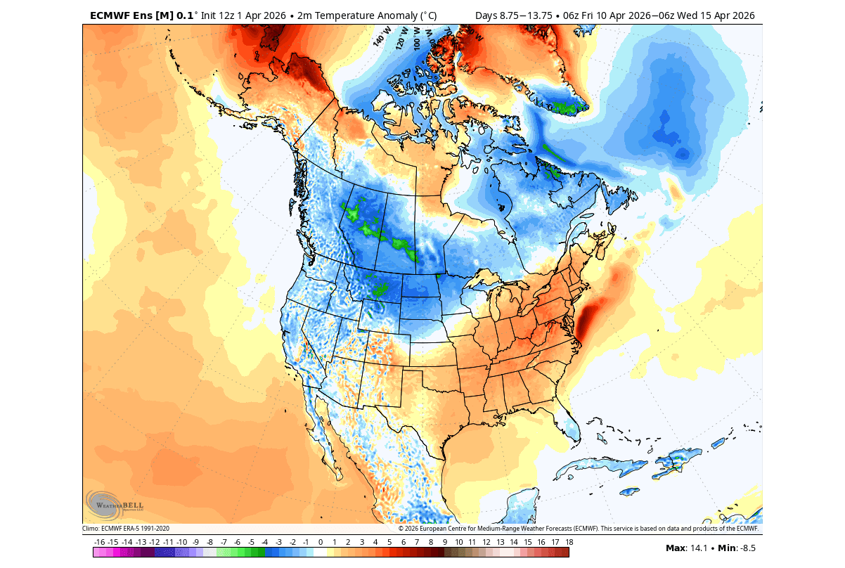 weather-forecast-mid-april-surface-temperature-anomaly-pattern-ecmwf-ensemble-weekly-united-states-canada