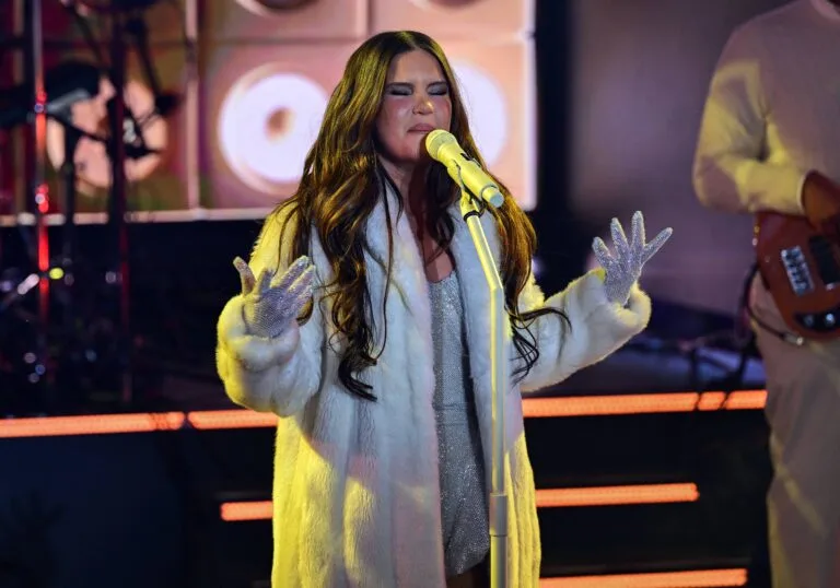 Maren Morris performing at 2025 New Years Eve In Times Square