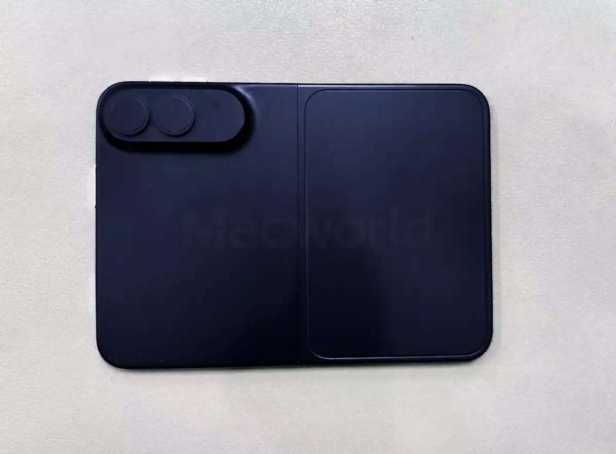 leaked iPhone Fold render in indigo color