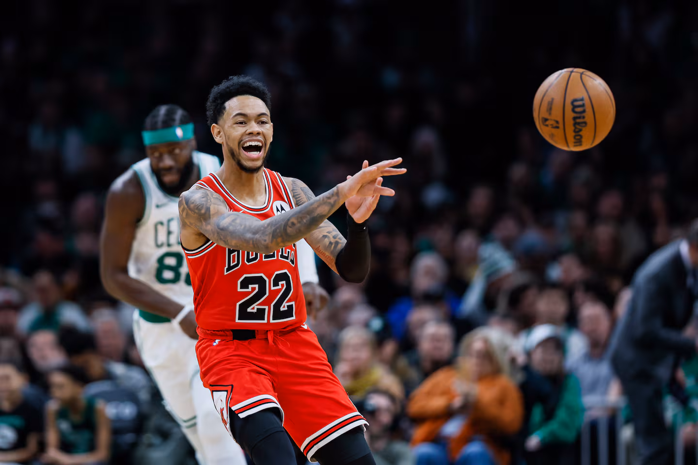 Anfernee Simons played at TD Garden this season with the Celtics and against them, following a trade to the Bulls.