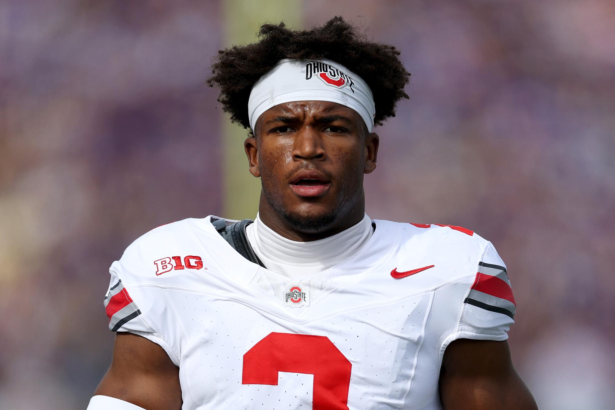 Ohio State's Caleb Downs is projected to be selected No. 5 by the New York Giants.