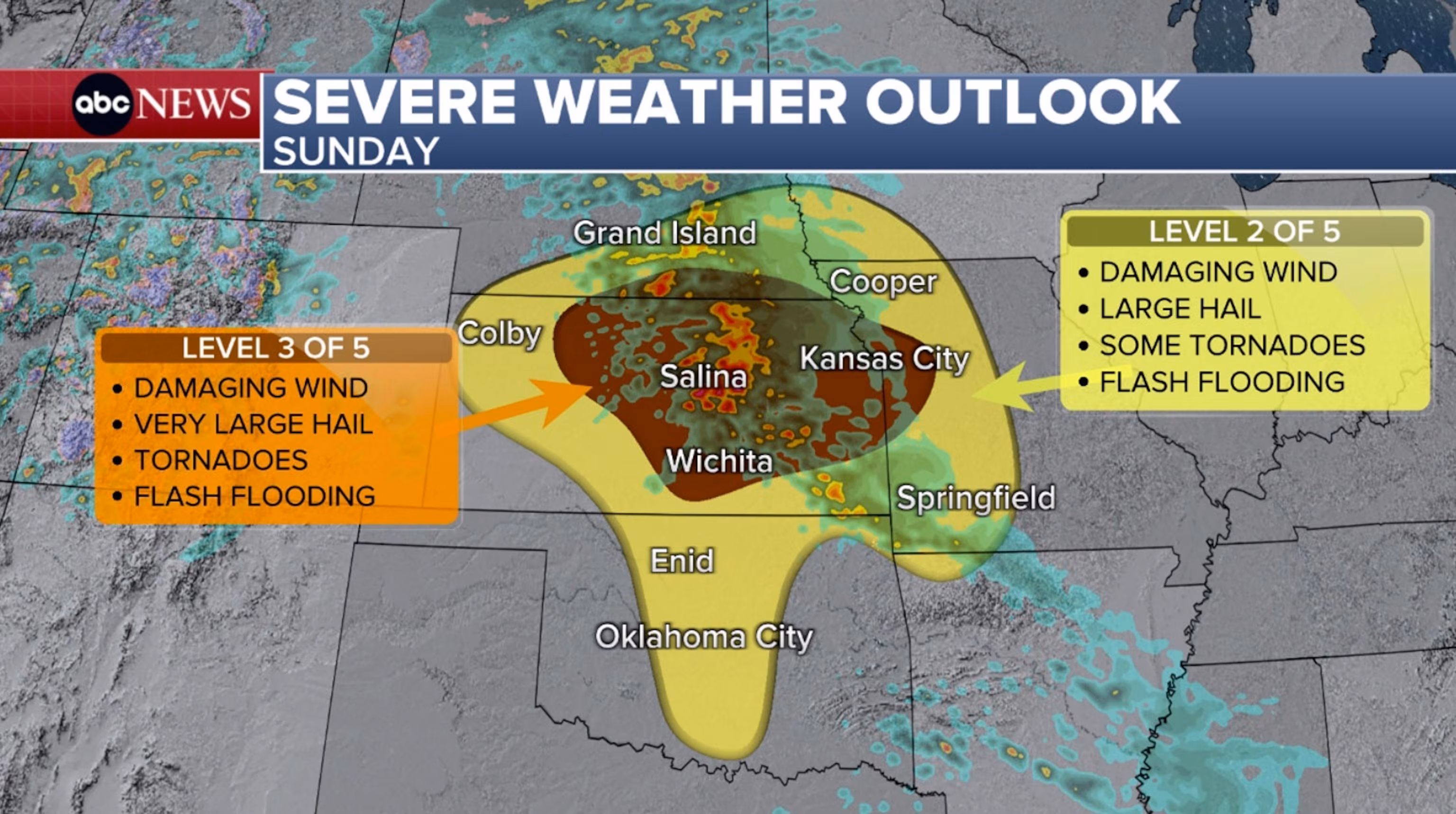 PHOTO: Severe weather outlook Sunday