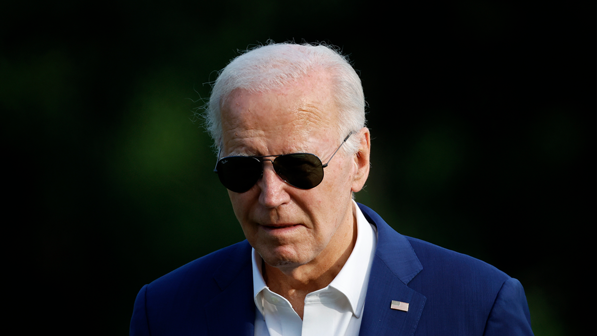 Biden wearing sunglasses