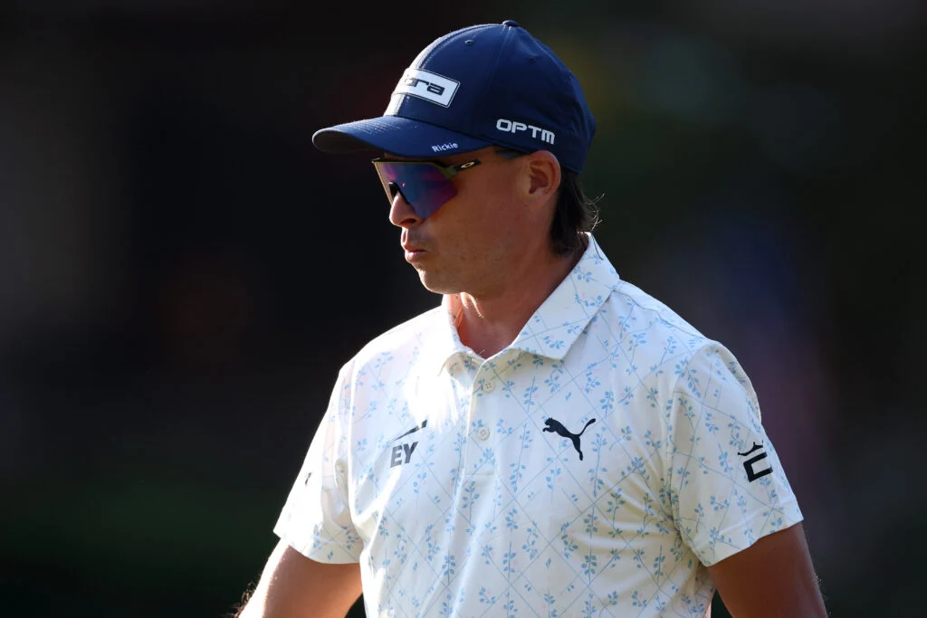 Rickie Fowler looks on during the second round of the RBC Heritage
