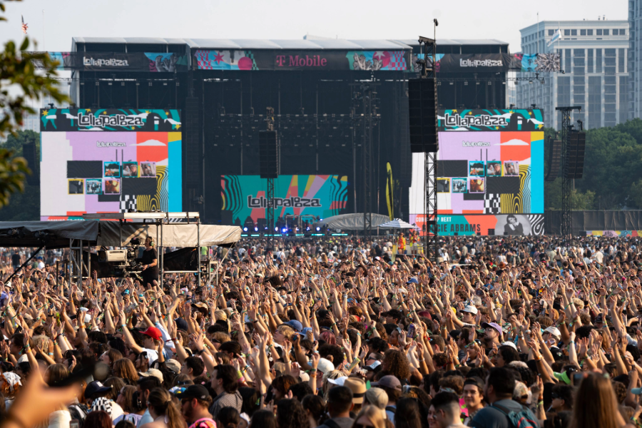 CHICAGO, ILLINOIS - JULY 31: Festival goers attend Lollapalooza at Grant Park on July 31, 2025 in Chicago, Illinois.