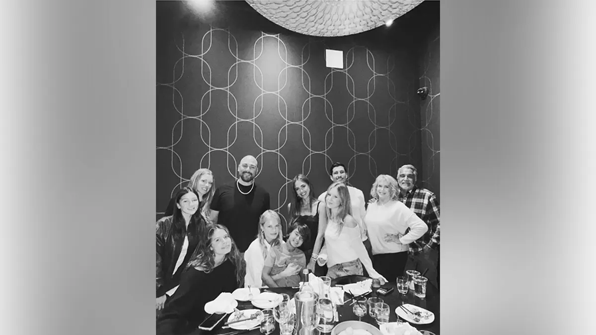 Jessica Alba pictured with a group of friends