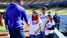LOS ANGELES, CALIFORNIA - APRIL 14: Make A Wish at UNIQLO Field at Dodger Stadium on Tuesday, April 14, 2026 in Los Angeles, California. (Gary A. Vasquez/Los Angeles Dodgers)