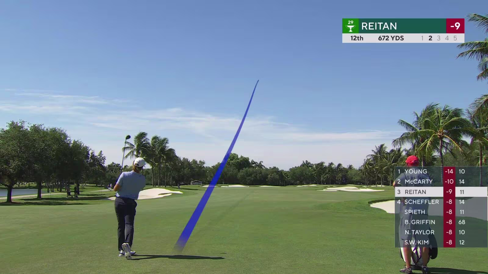 Kristoffer Reitan sinks 8-foot birdie putt on No. 12 at Cadillac