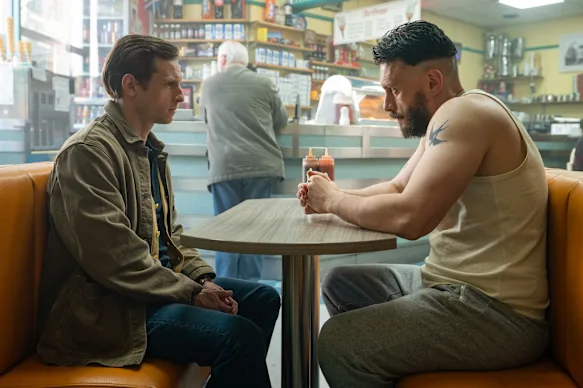 Jamie Bell (left) and Richard Gadd play Niall and Ruben, who grew up as brothers but are not related by blood, in Half-Man.