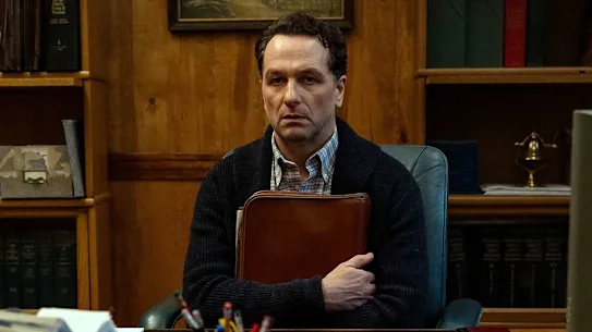 Matthew Rhys stars in new Apple TV comedy-horror series Widow’s Bay.