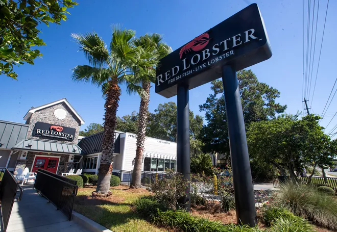 The exterior of the Red Lobster in Tallahassee, Monday, Oct. 21, 2024.