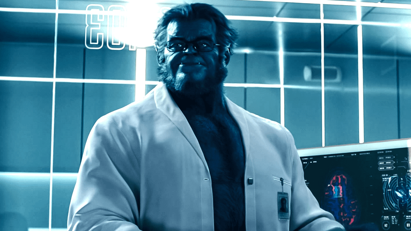 Kelsey Grammer's Beast in the post credits scene of The Marvels.