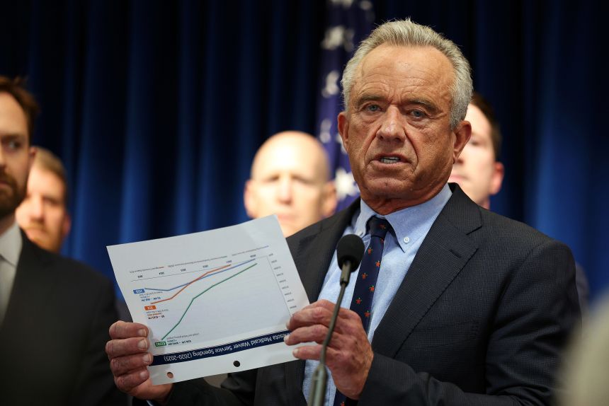 Secretary of Health and Human Services Robert F. Kennedy, Jr. announces actions for combating fraud in Minnesota Thursday in Minneapolis. The Department of Justice is bringing charges against 15 people for fraud that targeted seven Medicaid programs and over $90 million in taxpayer dollars.