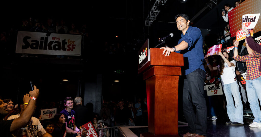 He Name-Drops Ocasio-Cortez in His Bid for Congress. She Doesn’t Talk About Him at All.