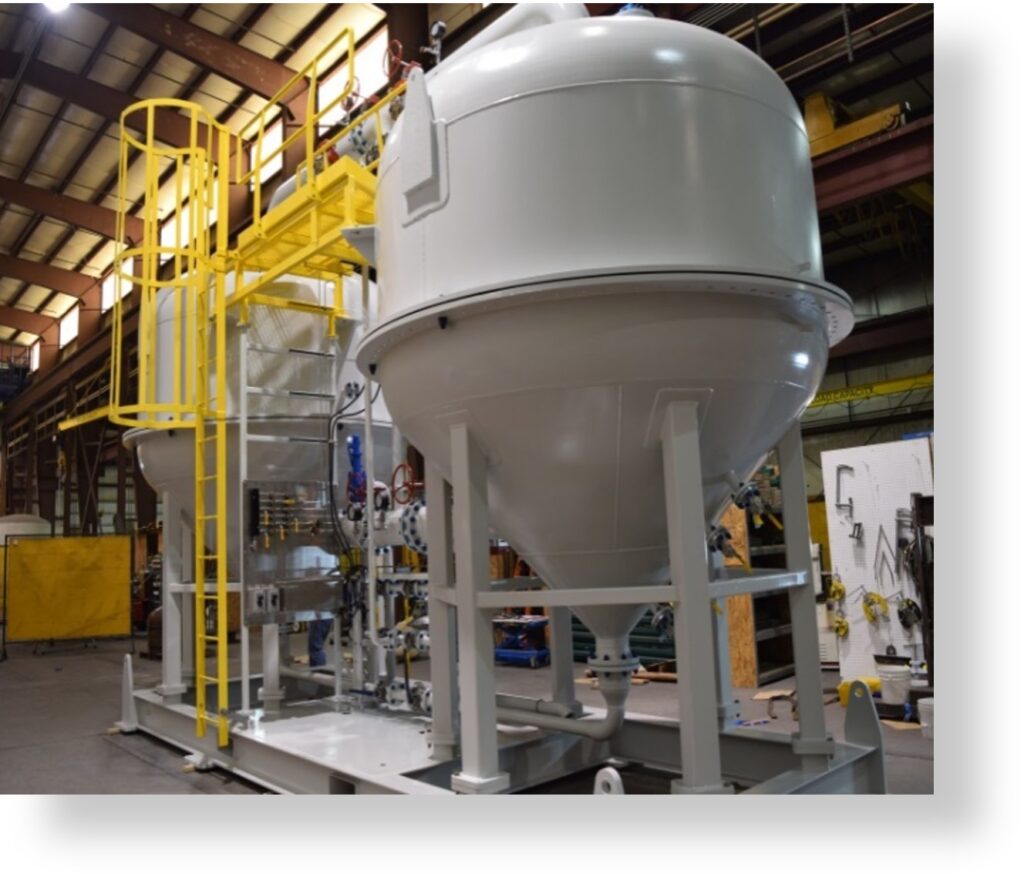 MYCELX is bringing its water treatment technology to the Permian Basin. Shown is a 20,000 barrel-per-day MYCELX Advanced Coalescer system.