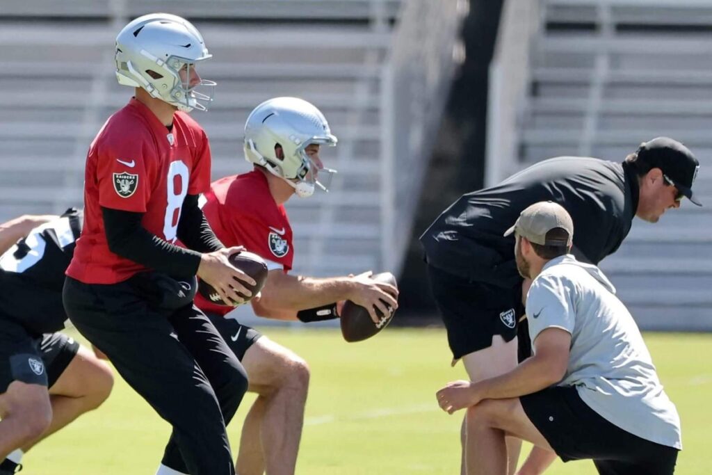 Raiders QB battle: Kirk Cousins likely QB1, but Fernando Mendoza ‘has not disappointed’