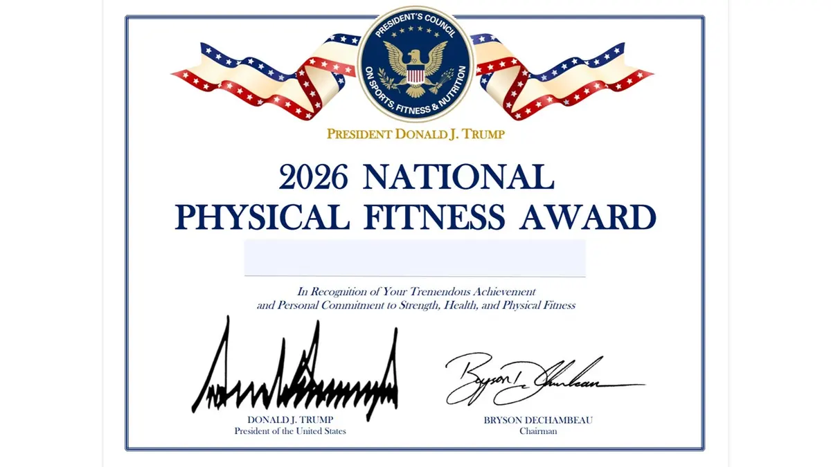 white house national physical fitness award