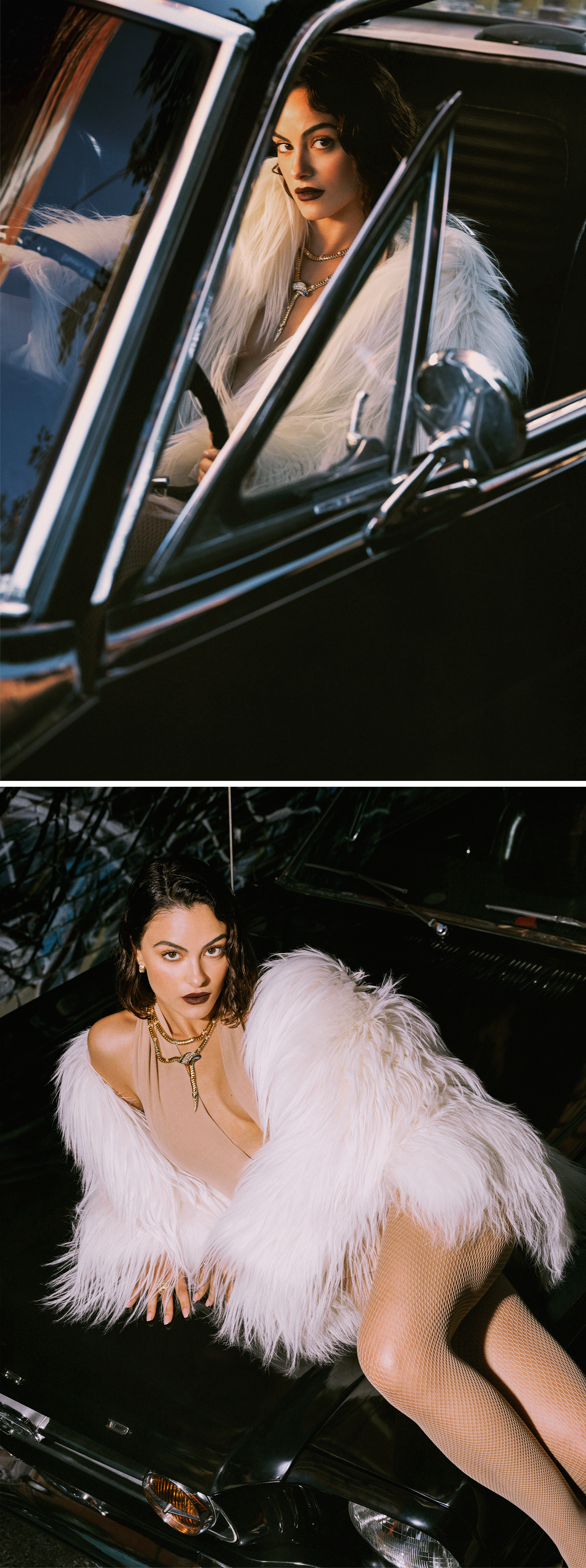 Who What Wear June 2026 cover star Camila Mendes during a photoshoot.