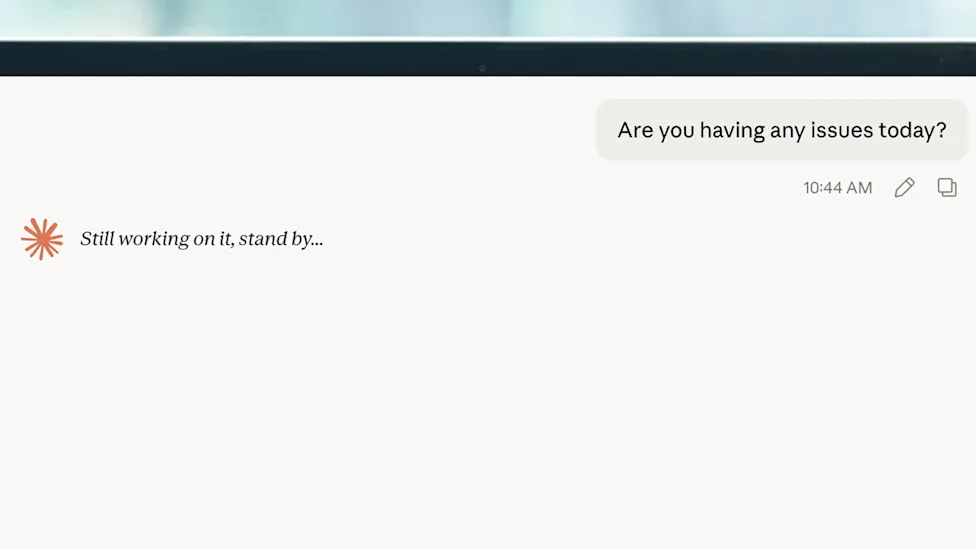 A laptop screen showing a Claude reply