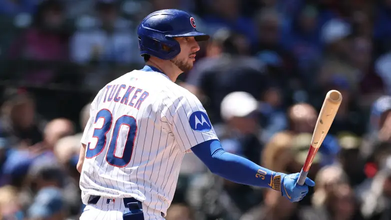 Chicago Cubs right fielder Kyle Tucker bats against the San Francisco Giants at Wrigley Field during the 2025 season.