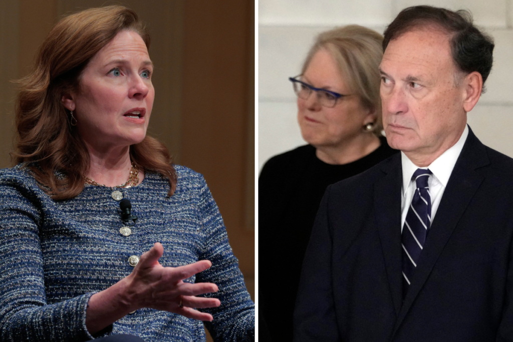 Amy Coney Barrett and Samuel Alito Sit Out Supreme Court Decisions