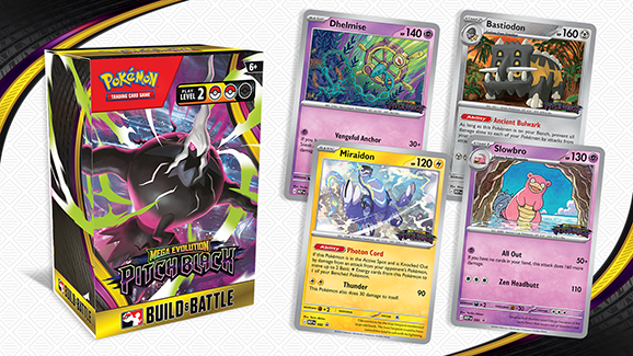 Get a Pokémon TCG: Mega Evolution—Pitch Black Build & Battle Box Early