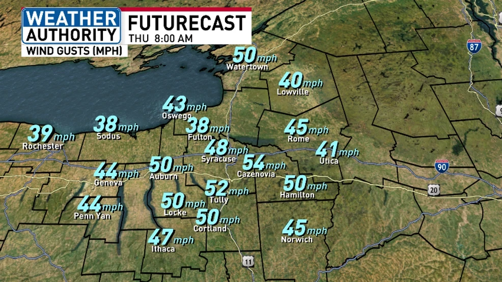 FUTURECAST WIND GUSTS 8 AM THURSDAY