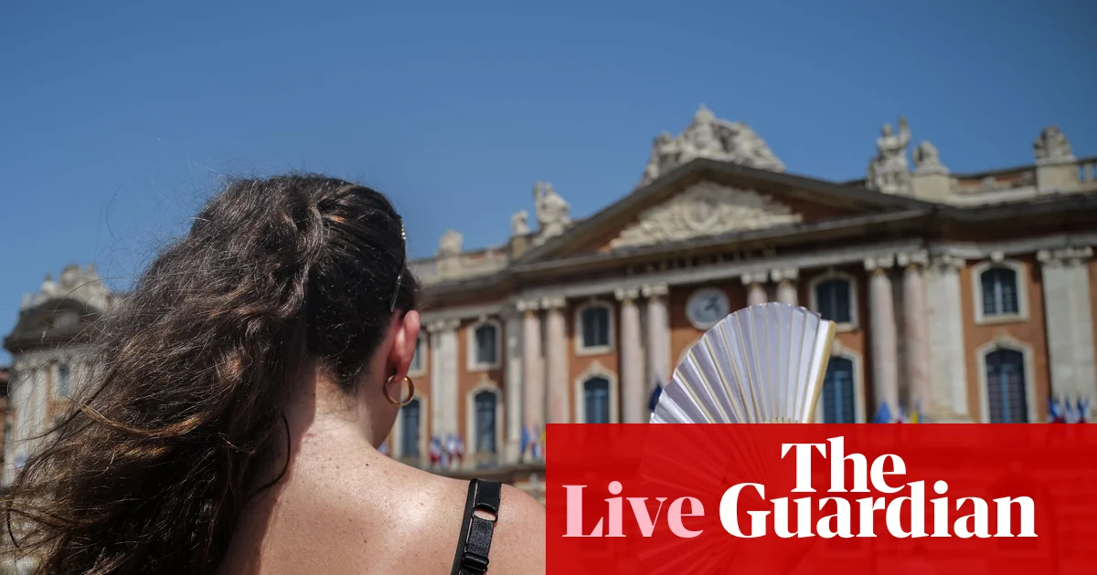 Europe heatwave live: UK temperatures forecast to reach 38C; French PM to hold crisis meeting after heat deaths | Europe weather
