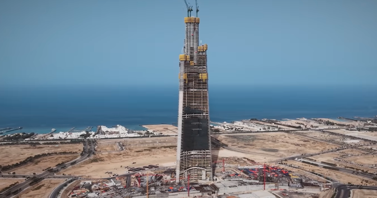 Future world’s tallest skyscraper surpasses 100 floors in Saudi Arabia