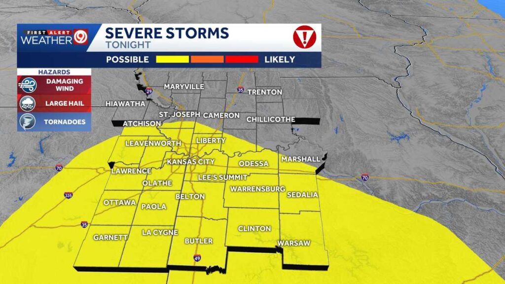 Kansas City weather: Severe thunderstorm watch issued until 4 a.m. on Monday
