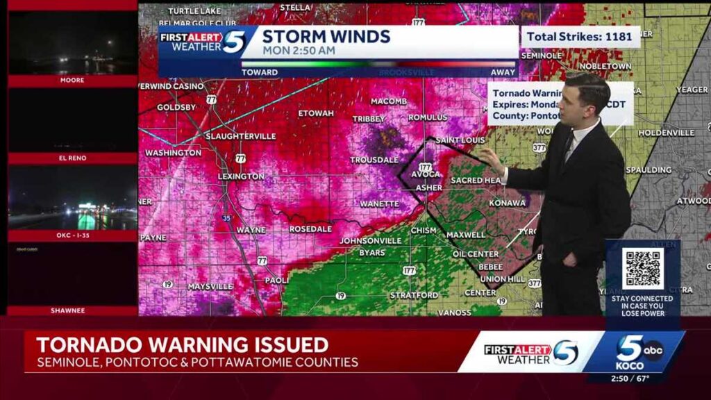 WATCH LIVE: Severe thunderstorms continue to move across Oklahoma