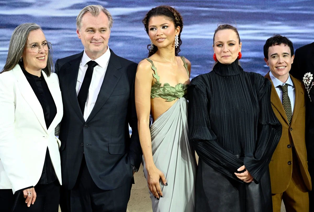 Emma Thomas, Christopher Nolan, Zendaya, Samantha Morton and Elliot Page attend the world premiere of 