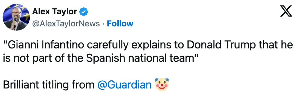 Tweet by Alex Taylor: