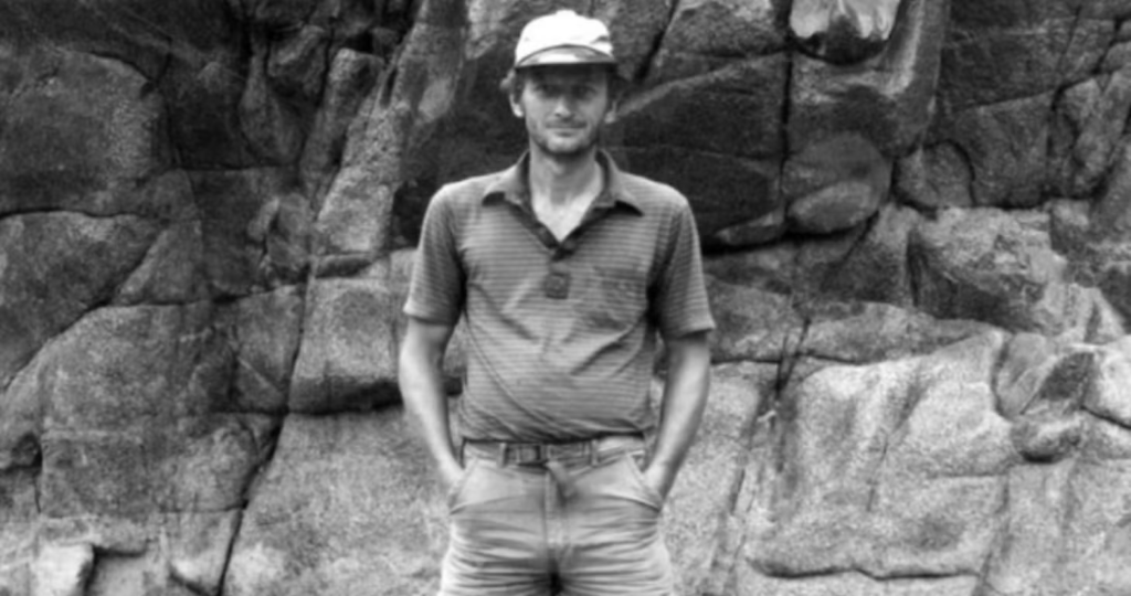black and white photo shows a young bill ott